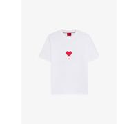Hugo Mens Hugo Logo-Print Short-Sleeve Cotton T-Shirt White 2XL