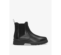 Hugo Mens Hugo Pull-Tab Flat Leather Chelsea Boots Black Eur 46 / 12 UK Men