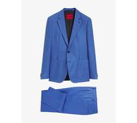 Hugo Mens Hugo Single-Breasted Slim-Fit Linen Suit Open Blue 36