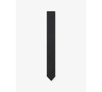 Hugo Mens Hugo Stripe-Pattern Silk-Jacquard Tie Black 1 Size