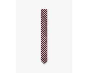 Hugo Mens Hugo Striped Silk-Blend Tie Dark Red 1 Size