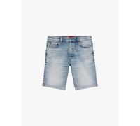 Hugo Mens Hugo Tapered-Fit Mid-Rise Stretch-Denim Shorts Bright Blue 36