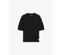 Hugo Mens Hugo Waffle-Knit Relaxed-Fit Cotton-Blend Polo Shirt Black 2XL