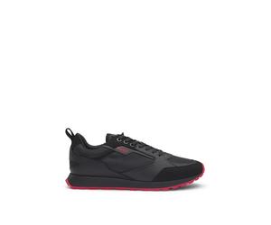 HUGO Mens Icelin Runn Branded-Accent Trainers in Mixed Materials Size