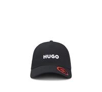 HUGO Mens Jude Cotton-Twill Cap with Logo Black