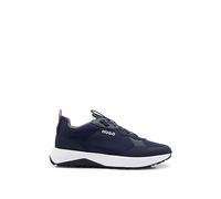 HUGO Mens Kane Runn Mixed-Material Trainers with Rubberised Synthetic Coated Fabric Size Dark Blue