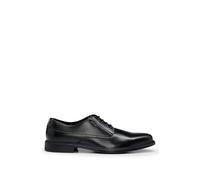 HUGO Mens Kerr Derb Derby Shoes in Nappa Leather with Embossed Logo Size 7 Black