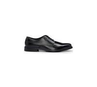 HUGO Men's Kerr Derb Nappa Leather Derbys with Embossed Logo Size, Black, 7 UK