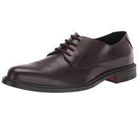 HUGO Men's Kerr Leather Derby Shoe Oxford, Hickory Brown, 5 UK