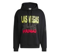 Hugo Mens Las Vegas Special Artwork Hoodie in Black Cotton - Size X-Small