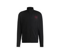 Hugo Mens Laze Box Logo Full Zip Top Black Cotton - Size Small