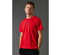 Hugo Men's Laze Box Logo Short Sleeve T-Shirt Red | Size: Large HUGO Red L