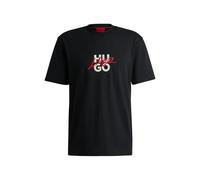 Hugo Laze 10261152 Short Sleeve T-shirt Black 2XL Men