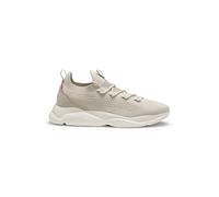 HUGO Mens Leon Runn Knitted Trainers with Logo-Embossed EVA Sole Size 11 Light Beige