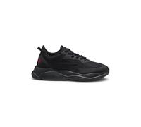 HUGO Logo-counter trainers with canvas-effect fabric - Style Leon_Runn_cvpu_N, 50536960 Black 8