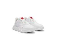 HUGO Mens Leon Runn Mixed-Material Trainers with Faux Leather Size 11