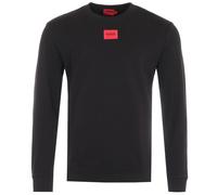 Hugo Mens Logo Patch Sustainable Crew Neck Sweatshirt - Black Cotton - Size Large