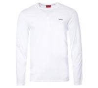 Hugo Mens Logo Print Sustainable Long Sleeve T-Shirt - White material_cotton - Size X-Large
