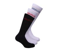 Hugo Mens Logo Quarter Socks (Pack of 6) - Multicoloured - 9 UK-11 UK - Multicoloured - 72% Cotton/25% Polyester/2% Elastane/1% Polyamide
