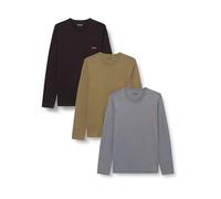 Hugo Men's LS Shirt RN Triplet Pack of 3 Long Sleeves Cotton, Open Miscellaneous, M