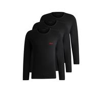 HUGO 3-Pack Long Sleeve T-Shirts - Black - Mens M