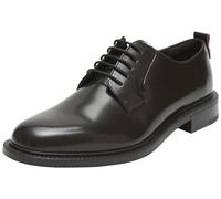 HUGO Leather Derby shoes with logo detail - Style Lysander_derb_bo, 50548654 Dark Brown 10