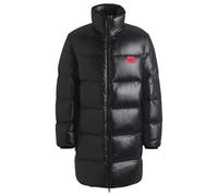 HUGO Water-repellent down jacket with logo trim - Style Magnus2242_IN, 50536317 Black XL