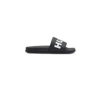 Hugo Match Mens Slides With Logo Strap NOS - Black PVC - Size UK 11