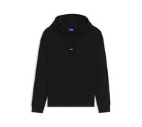 HUGO Cotton-terry hoodie with blue logo label - Style Nalonso, 50522374 Black L