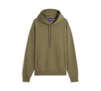 HUGO Mens Nalonso Cotton-terry hoodie with logo badge