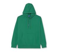 HUGO Mens Nalonso Cotton-terry hoodie with logo badge