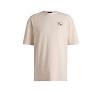 HUGO Mens Nampie Loose-fit T-Shirt in Cotton with Racing Artwork