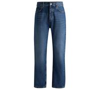 HUGO Mens Nate Baggy-fit Jeans in Blue Denim