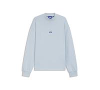 HUGO Mens Nedro Cotton-terry sweatshirt with blue logo patch