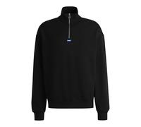 HUGO Mens Neeler Blue-logo sweatshirt in cotton terry
