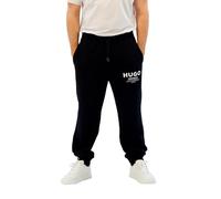 HUGO Mens Nevez Logo-Print Tracksuit Bottoms in Cotton Terry