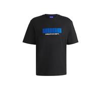 HUGO Cotton-jersey T-shirt with logo artwork - Style Newromi, 50542934 Black M