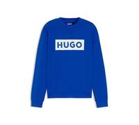 HUGO Mens Niero Crew Sweater Long Sleeve Cotton Blue L