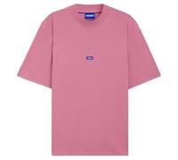 Hugo Men's Nieros Cotton Jersey T-Shirt with Logo Patch, Dark Pink, L