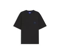 HUGO BLUE Niley Regular Fit Smiley Left Chest Logo T-Shirt, Black, Size S, Men Black
