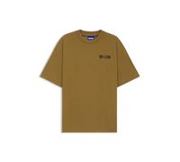 HUGO Mens Nilte Cotton-Jersey T-Shirt with Puff-Print Logo
