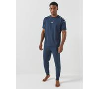 HUGO Mens Noah Stretch Jersey Loungewear T-Shirt, Navy, Size L, Men Navy
