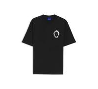 HUGO Mens Nofishix Cotton-Jersey T-Shirt with Marine Artwork