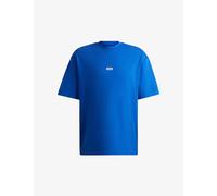 Hugo Mens Open Blue Logo-print Loose-fit Cotton-jersey T-shirt S