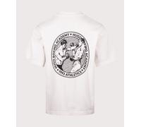 HUGO Mens Oversized Dwresto T-Shirt - Colour: 102 Natural - Size: XL