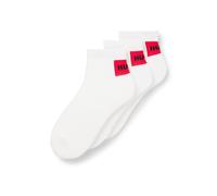 Hugo Mens Pack of Logo Ankle Socks in White - Size UK 9-11