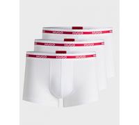 Hugo Mens Planet 3-Pack Stretch-Cotton Logo Waistband Trunks NOS - White - Size Large