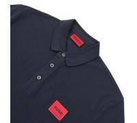 Hugo Mens Boss Dereso Polo Shirt in Black - Blue Cotton - Size Small