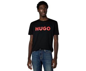 HUGO Men's Print Logo Short Sleeve T-Shirt, Black, S