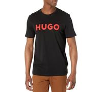 HUGO Men's Print Logo Short Sleeve T-Shirt, Black, XXL